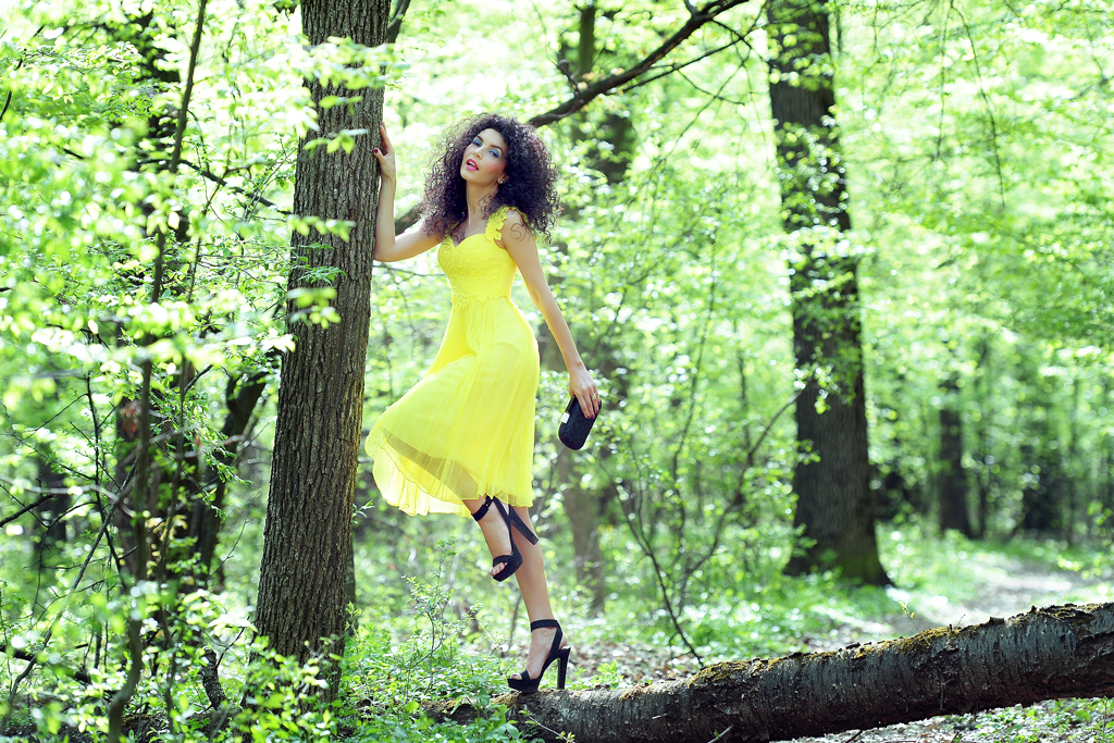 Simona Nicorina Burcea The yellow natural silk dress